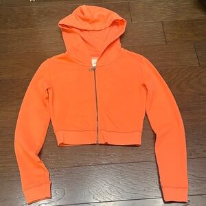 American Eagle Outfitters Orange Zip-Up Hoodie